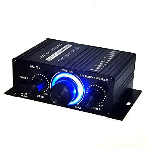 12V 400W Aluminum HiFi Audio Amplifier Car Stereo Mini Power Amplifier, Stereo Audio Amplifier for Home Cars, Motorcycles