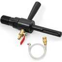 1 1/4"-7 Male to SDS Max Drill Adapter - Water Injection Capable, Includes Solid Brass Hose Quick Connector - Compatible With Core Bits for Concrete Drilling