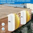 Dock Fenders Bumpers,Boat Dock Bumpers for Edge or Side,Marine Fender Guard Vertical Protection,Soft Durable Construction,Includes Mounting Hardware,6 Pack-White