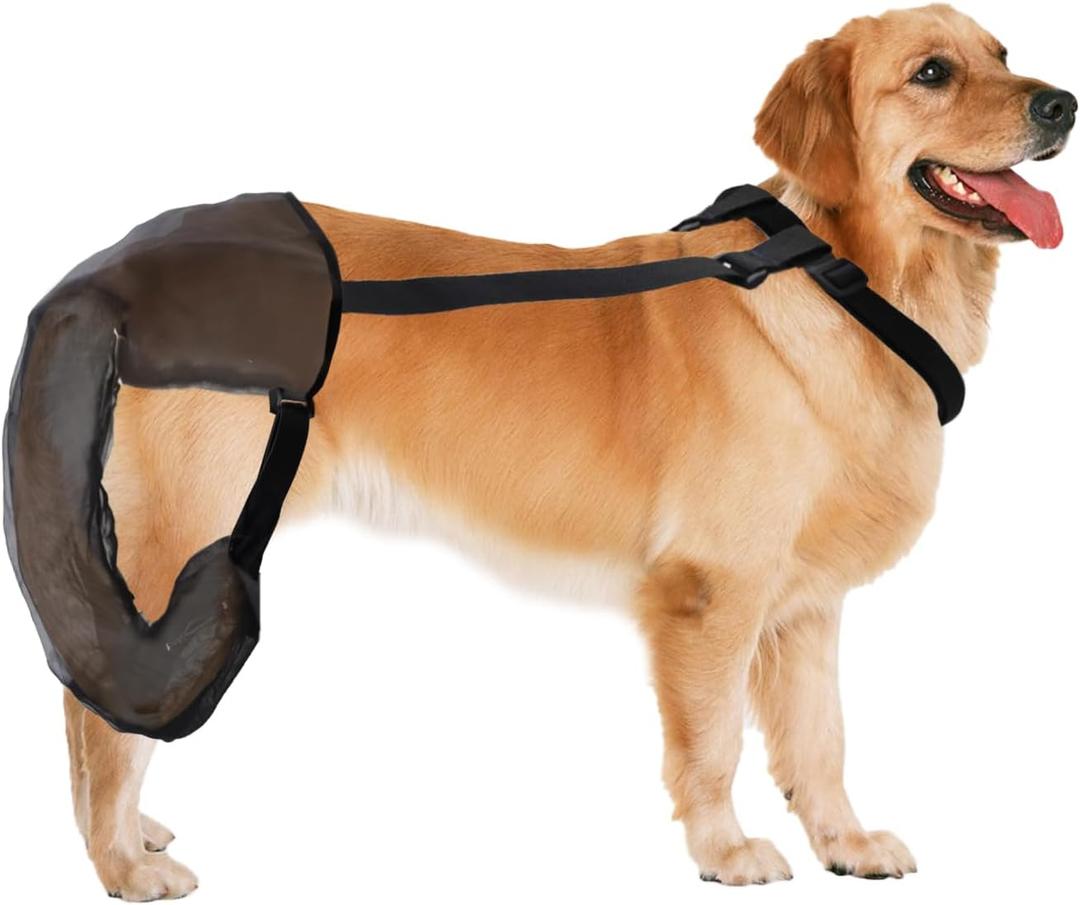 Dog Tail Guard Dogs Tail Protector Bag Dog Breathable Net Tail Protector Dog Breathable Mesh Cover Dogs Tails Heal Sleeve with Velcro for Dog Happy Tail Solution