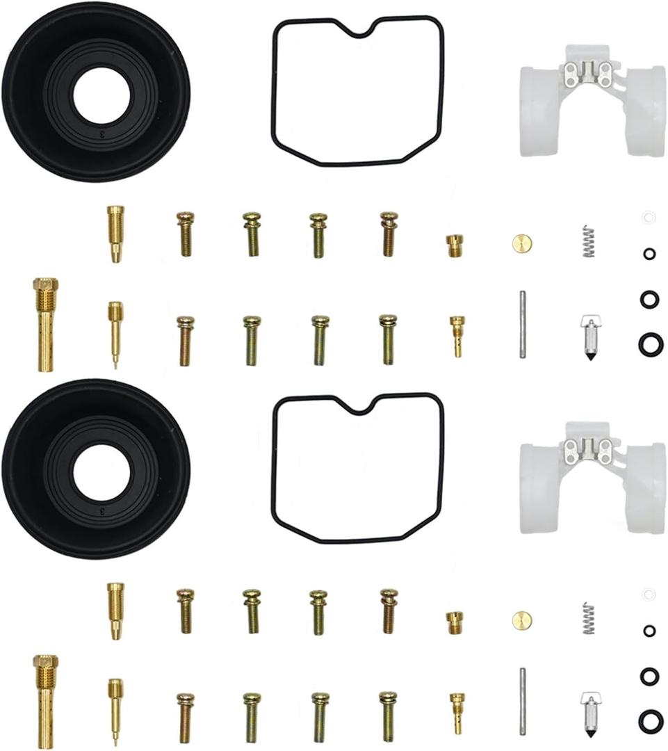 2-Pack Carburetor Repair Kit Carb Rebuild Kits Replacement for Kawasaki Ninja 500 EX500D 1994-1996 for Ninja 500 EX500A 1987-1993 for Ninja 500R EX500D 1997-2009 with Float