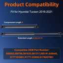 Qty (2) Liftgate Replacement Lift Support for Hyundai Tucson 2016-2021 Tailgate Rear Hatch W/O Power, Trunk Shock Strut Replace OE# 81770-D7000, 580085, PM3710