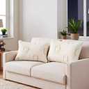 Tosleo Halloween Throw Pillow Covers 12x20 inch Set of 2 White Sequin Embroidery Pumpkins Pillow Cases Thanksgiving Home Party Pumpkin Fall Decor Plush Pillowcases Cushion Covers