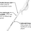 Signature Starter Stick - 28" or 19.5" - The Best Starter Stick for Kids - Pro Strung Pocket, Lightweight Plastic Shaft, Play Ready Lacrosse Stick, for Entry Level First Time Player