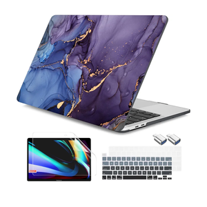 DONGKE for MacBook Pro 13 Inch Case 2023 2022-2016 Release M2 A2338 M1 A2251 A2289 A2159 A1989 A1706 Touch Bar & Touch ID, Hard Case Shell with USB C to USB Adapter & Keyboard Cover, Alcohol Ink Art