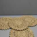 13.8" Corn Husk Woven Round Placemats Set of 4 - Wicker Boho Farmhouse Placemats - Rattan Table Mats for Dining Table, Wedding, Home