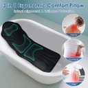 Atsuwell Full Body Bath Pillow for Bathtub, Ergonomic Bathtub Cushion for Neck, Waist, Hip Support, Luxury 3D Mesh Shower Pillow with Non-Slip Suction Cups & Dual Hooks, Pressure Relief, 51'' x17''