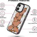Bouvardia for iPhone 16 Case, Compatible with Magsafe, Cute Girly Design for Women, Shockproof & Aesthetic, Capybaras