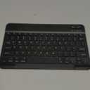 Ultra-Slim Bluetooth Keyboard Portable Mini Wireless Keyboard Rechargeable for Apple iPad iPhone Samsung Tablet Phone Smartphone iPadOS iOS Android (10 inch Black)