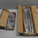 AmazerBath 20-84 Inches Arched Curved Shower Curtain Rod, Heavy Duty Shower Rod Rust Proof Bathroom Curtain Rod, Adjustable Telescoping Design Easy Segmented Installation, Need to Drill, Nickel