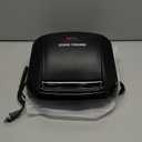 George Foreman 4-Serving Removable Plate Electric Grill and Panini Press, George Tough Non-Stick Coating, Drip Tray Catches Grease, Black