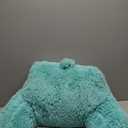 Klear Vu Shaggy Reading Pillow Back Rest Body Pillow for Adults and Kids, Lumbar and Arm Support on Bed, Chair, Couch, Sofa and Floor, 30" x 21", One Size, Aqua Sky