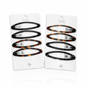 Waydress 8 Pcs Hair Clip Barrettes for Women Oval Snap Tortoise Metal Snap Clips Thin Hair Grips Ellipse Clips Non Slip Barrettes Accessories, 2.8 In(Fresh Style)