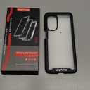 Wahhle Moto G Stylus 2022 4G Case - Built-In Screen Protector, Full Body Shockproof, Slim Fit Bumper, Black/Clear