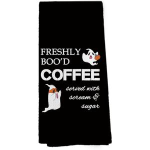 Halloween Ghost Kitchen Towels - Spooky Ghost Dish Towels, Halloween Holiday Fall Decorative Absorbent Dishcloths Hand Towels for Kitchen Bathroom Home Decor 16x24 Inches