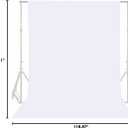 GFCC 8FTX10FT White Backdrop Background for Photography Photo Booth Backdrop for Photoshoot Background Screen Video Recording Parties Curtain