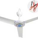 42 Inch 12V DC Gazebo Ceiling Fan, Safe Low Voltage for Outdoor Patio, Pergola and Sunroom Use