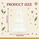 19.7in Giant Light Up Honeycomb Paper Christmas Tree, Indoor Christmas Decorations and Holiday Centerpieces for December Holiday Season Home Office and Xmas Party Supplies