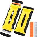 DEKEones Razor Blade Scraper, 2 Pack2-in-1 Scraper Tool with 5Pcs Plastic Blades and 5 Pcs Metal Blades, Multifunctional Cleaning Razor Scraper for Stickers, Decals, Cooktop, OvenYellow