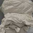 BEDAZZLED King Size Comforter Sets, Beige Bedding Comforter Set, 3 Pieces Pinch Pleat Bedding Sets with Comforter and Pillowcases Soft Farmhouse Shabby Chic Comforter for All Season (King(102"*88"))