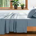100% Viscose Derived from Bamboo_ Sheet Set - 4pcs, Extra Deep Pocket up to 18"-24", Cooling Sheets for Hot Sleepers, Breathable & Naturally Soft Bed Sheets(Queen,Beige)