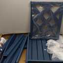 GarveeLife Outdoor Rocking Chair Set of 2, HDPE Weather Resistant Patio Rocking Chair Porch Rocker with Wood Texture & 380 LBS Support for Deck, Pool, Backyard, Navy Blue