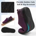 Womens Walking Shoes Comfortable Wide Diabetic Shoes Adjustable Zero Drop Edema Shoe Breathable Neuropathy Nursing Shoes Casual Wide Width Sneakers (Purple)