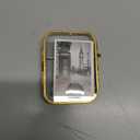 Isaac Jacobs 2x3 Vintage Style, Round-Edged Brass & Glass Metal Floating Picture Frame with Locket Closure (Vertical), Made for Tabletop Display (2x3 Vertical, Antique Gold)