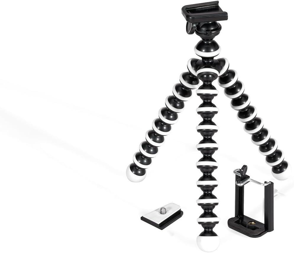 GPX 10 Inch Mini Smartphone Tripod, Includes Smartphone Adapter and Mounting Adapter, Max Height 9.84 Inches (TPD108B), Black