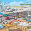 Ravensburger Construction at The Airport Jigsaw Puzzles - Enhanced Kid's Cognitive Development | Unique Puzzle Pieces for Holidays and Birthdays