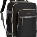 BAGSMART Travel Backpack for Women, Large 40L Carry-On Backpack Fits 17.3 Inch Laptop, TSA Approved Water-Resistant Weekender Gym Backpack, Black