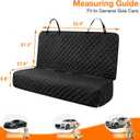 PETICON Waterproof Scratchproof Pet Bench Seat Covers for Cars, SUVs, Nonslip Durable Back Seat Cover for Dogs, Washable Backseat Protection