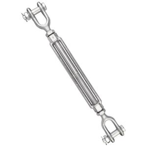 1 x 12 Inch Turnbuckle Forged Galvanized Steel Jaw and Jaw Turnbuckles for Cable Rail Rigging Rope Chain, 10,000 lbs Working Load Limit, 1PCS (1" X 12")