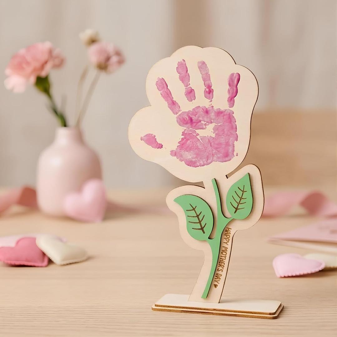 Custom Mothers Day Craft Gifts from Kids, Mothers Day Crafts for Kids Classroom, Wooden Flower Bouquet Craft, Personalized Mothers Day Gift for Mom, DIY Craft