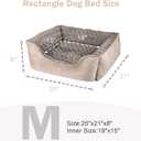 JOEJOY Rectangle Dog Bed for Large Medium Small Dogs Machine Washable Sleeping Dog Sofa Bed Non-Slip Bottom Breathable Soft Puppy Bed Durable Orthopedic Calming Pet Cuddler, Multiple Size, Beige