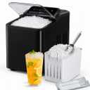 Typhur Nugget Ice Maker Countertop, One-Touch Deep Cleaning, Midnight Black