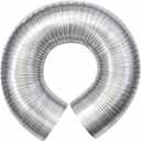 Eastman 8 Foot ArmorFlex Dryer Vent, Flexible Aluminum Duct with Clamps, Semi-Rigid, 69028