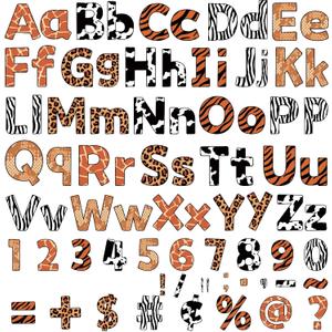 266 Pcs Letters Combo Pack Set Bulletin Board Letters Animal Prints Letters and Number Accents Bulletin Board Display Home School Decor
