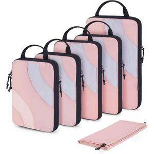 BAGSMART Compression Packing Cubes, 6 Set/4 Set/2 Set Travel Packing Cubes for Carry on Suitcases, Compression Suitcase Organizers Bag Set & Travel Cubes for Luggage, Lightweight Packing Organizers