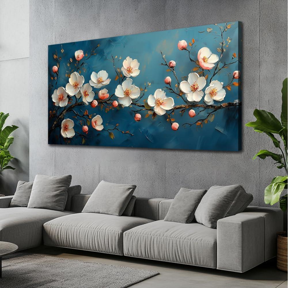 Piy Painting Black and White School of Fish Canvas Wall Art for Living Room Prints Artwork Bedroom Office Decor (46"Lx23"W)