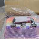 Frenessa Makeup Case Makeup Box Cosmetic Organizer Case Portable Make Up Artist Travel Case Storage Box 4 Trays with Dividers Lockable Hard Train Case Nail Tech Supply Storage Mermaid Pink