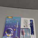 Electric Toothbrush Kids Age 3-5-7-8-12 Year Old, Childrens Electric Toothbrush Rechargeable with Timer 3 Modes 4 Vibrating Heads Habit Stickers 31000VPM Boys Electric Tooth brush (Astronaut Blue)