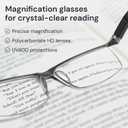 Gaoye 1.5 Executive Style Reading Glasses Men - Durable Readers with Blue Light Filtering- Comfortable Fit with TR90 Frames