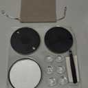 Magnifying Mirror 20X&30X&40X 3Packs with Tweezer and Suction Cups Set, 3.5 Inches Compact Travel Magnified Mirror-Black