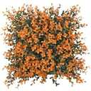 BCBLF 10x10Inch 12Pcs Grass Wall Panels, UV-Anti Boxwood Greenery Hedge, Odorless Artificial Fake Grass Backdrop Indoor Outdoor Privacy, Birthday Wedding Decor, 8.3 SQ FT, Little Money Plant - Orange