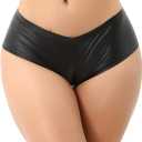 Women's Shiny Metallic Rave Booty Shorts Festival Dance Bottom Hot Pants (Medium)