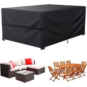 LCOGD Patio Furniture Cover,Outdoor Furniture Covers Waterproof General Purpose, Outdoor Sofa Sets Covers Heavy Duty Windproof Anti-UV118Lx79Wx30H