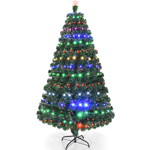 7'Pre-Lit Christmas Tree Fiber Optic Multicolor LED Lights 7'Pre-Lit Christmas Tree Fiber Optic Multicolor LED Lights