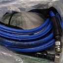 JDZKOMKE 15FT Heated RV Water Hose - Freeze Protection Down to -45F, Heavy-Duty PVC & Brass Fittings, 1/2" ID Lead-Free Hose for Camping/Poultry Farms