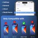 2 x ruwa Privacy Screen Protector for iPhone 15 Pro [6.1 Inch] [2-Pack] Tempered Glass Film with Easy Installation Frame, Case Friendly, Anti Scratch